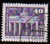 ALEMANIA DDR 1980 Scott 2078 Sello Berlin Puerta de Bramdenburgo 40 Michel 2541 Allemagne Duitland