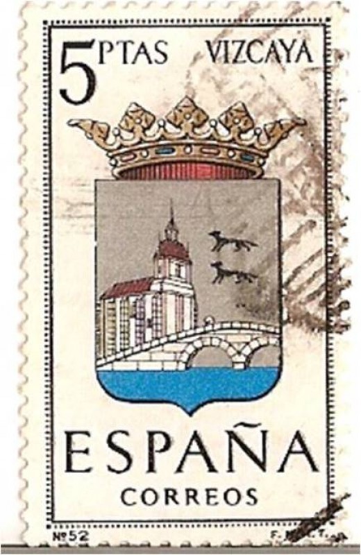 Correos España / Vizcaya / 5 pecetas / Escudos