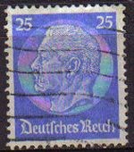 DEUTSCHES REICH 1933 Scott425 SELLO 85 Cumpleaños de Von Hindenburg Usado ALEMANIA Michel522