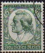 DEUTSCHES REICH 1935 Scott446 SELLO Friedrich Von Schiller ALEMANIA Mitchel554 Yvert522