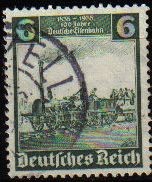 Deutsches Reich 1935 Scott 456 Sello º Centenario Tren Aguila 6 Alemania Allemagne Duitsland Germani