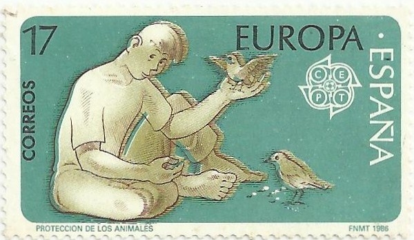 SERIE EUROPA-CEPT 1986. PROTECCIÓN DE LOS ANIMALES. EDIFIL 2847