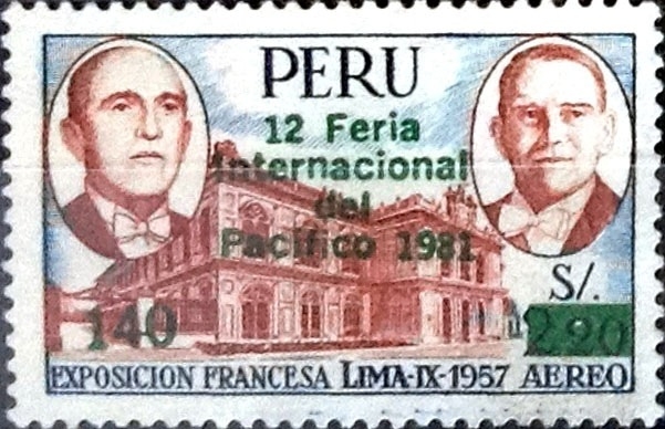 Intercambio 1,10 usd 140 sobre 2,20 soles 1981