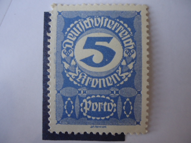 Cifras. 5Kr Corona Austro Húngara. Postage Due.