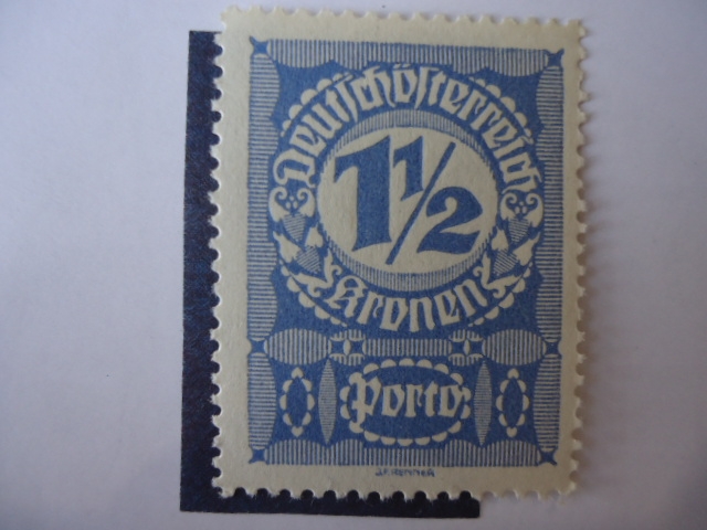 Cifras. 1 1/2 Kr Corona Austro Húngara. Postage Due.