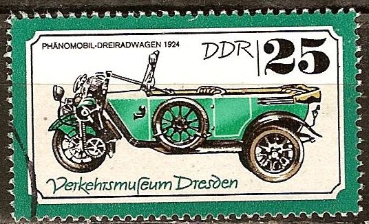 Museo del Transporte de Dresde,Phänomobil triciclo cesta 1924(DDR).