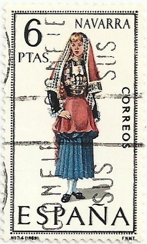 TRAJES TÍPICOS REGIONALES. Nº 34 NAVARRA. EDIFIL 1907