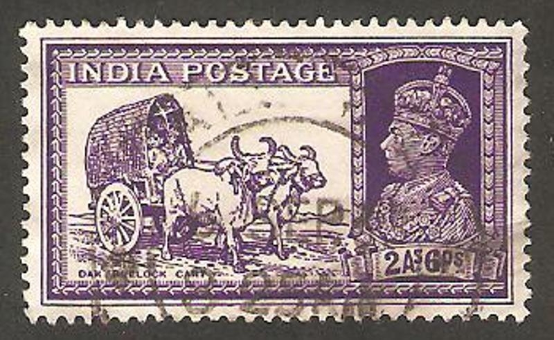 India Inglesa - 148 - George VI, y carro de bueyes