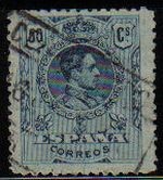 ESPAÑA 1909 277 Sello Alfonso XIII 50c. Tipo Medallón Usado