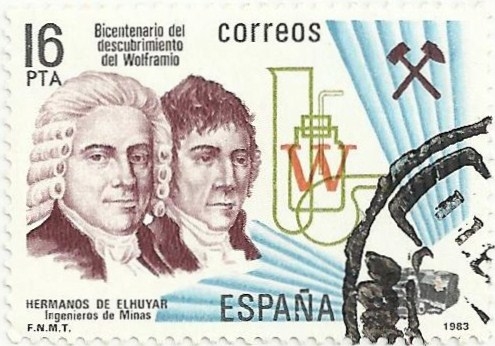 GRANDES EFEMÉRIDES. BICENTENARIO DESCUBRIMIENTO WOLFRAMIO. EDIFIL 2715