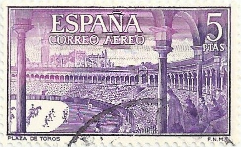 FIESTA NACIONAL-TAUROMAQUIA. PLAZA DE TOROS DE SEVILLA. EDIFIL 1269