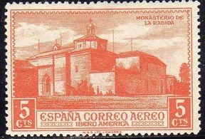 ESPAÑA 1930 548 Sello Nuevo Descubrimiento de América Correo Aereo Monasterio de la Rábida