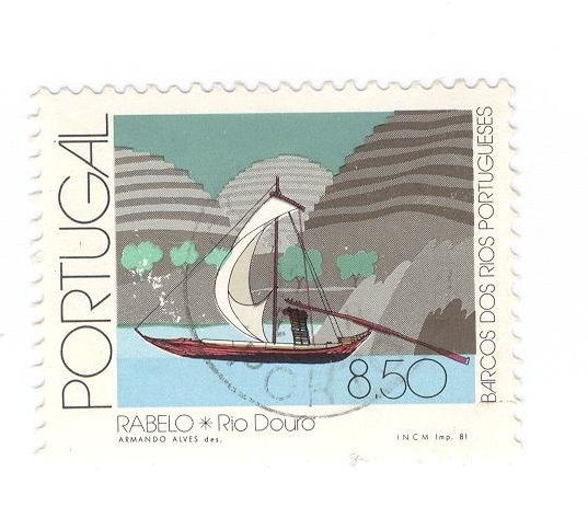 Barcos de los rios Portugueses. Rabelo