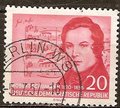 Cent de la muerte de Robert Schumann (compositor) 1810-1856 (DDR)