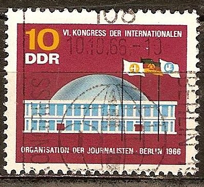  VI. Congreso de la Organización Internacional de Periodistas - Berlín 1966 DDR.