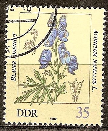 Las plantas venenosas-Acónito, Aconitum napellus L.(DDR).