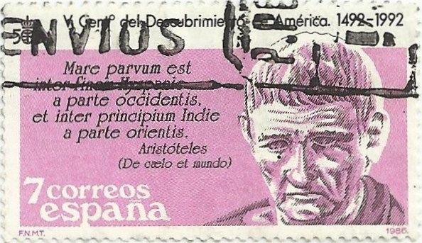 V CENTENARIO DESCUBRIMIENTO DE AMÉRICA. ARISTÓTELES. EDIFIL 2860