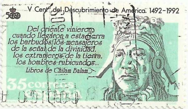 V CENTENARIO DESCUBRIMIENTO AMÉRICA. INDÍGENA PRECOLOMBINO. EDIFIL 2864