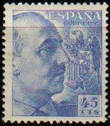 ESPAÑA 1949 1052 Sello Nuevo General Franco 45c