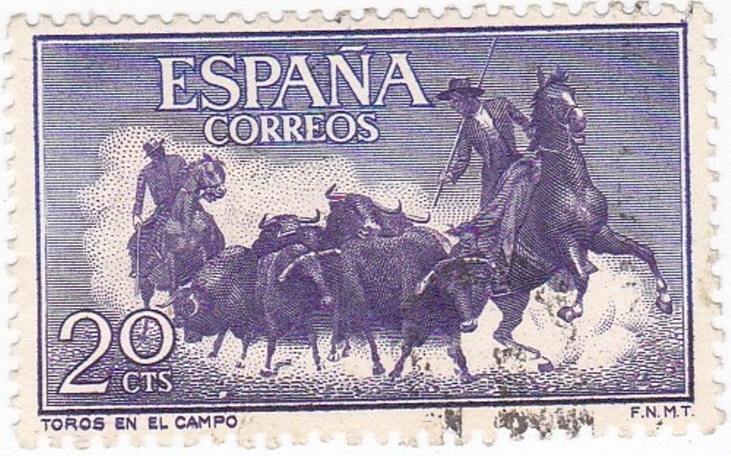  1255 - Tauromaquia, toros en el campo