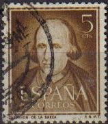 España 1950 1071 Sello º Literatos Calderón de la Barca 5c