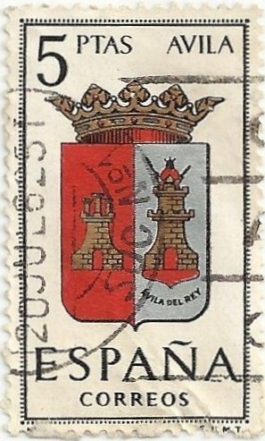 ESCUDOS DE CAPITAL DE PROVINCIA. GRUPO I. Nº 5. ÁVILA. EDIFIL 1410