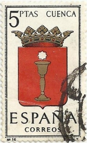 ESCUDOS DE CAPITAL DE PROVINCIA. GRUPO II. Nº 16. CUENCA. EDIFIL 1484