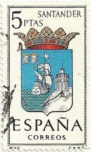 ESCUDOS DE CAPITAL DE PROVINCIA. GRUPO IV. Nº 42. SANTANDER. EDIFIL 1636