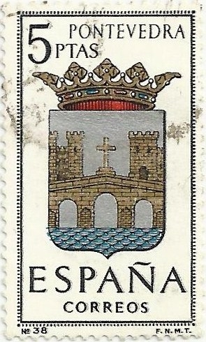 ESCUDOS DE CAPITAL DE PROVINCIA. GRUPO IV. Nº 38 PONTEVEDRA. EDIFIL 1632