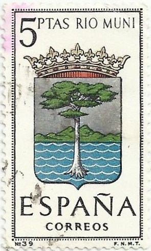 ESCUDOS DE CAPITAL DE PROVINCIA. GRUPO IV. Nº 39. RIO MUNI. EDIFIL 1633