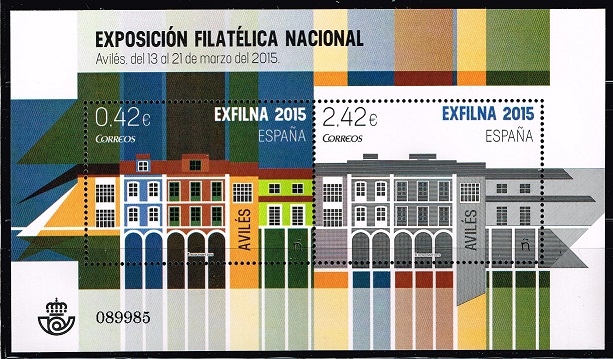 Edifil  4956 B Exfilna 2015.  Exposición Filatélica Nacional.  Avilés 2015