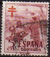 ESPAÑA 1951 1103 Sello Pro tuberculosos Sorolla Usado Yvert824