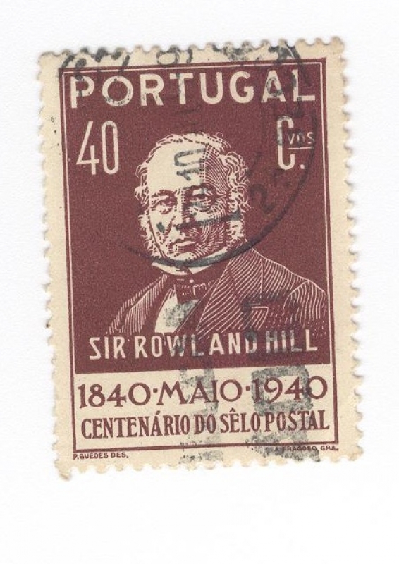 Centenario del sello postal. Sir Rowland Hill