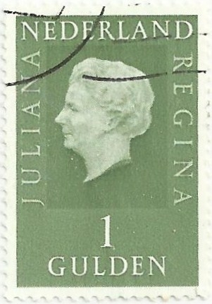 SERIE BÁSICA REINA JULIANA (1909-2004), TIPO REGINA. VALOR FACIAL 1 Florín. YVERT NL 883