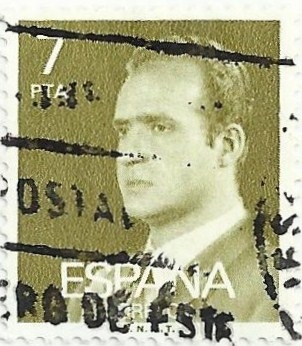 (204) SERIE BÁSICA JUAN CARLOS I. Ia SERIE FOSFORESCENTE. VALOR FACIAL 7 Pts. EDIFIL 2348P