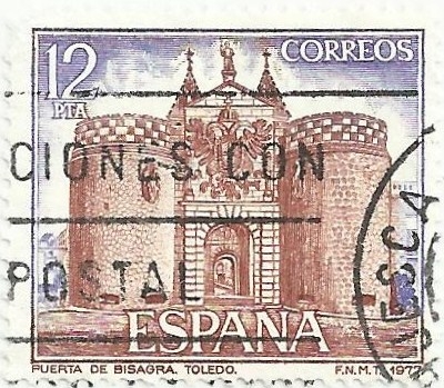 SERIE TURÍSTICA. LA PUERTA DE BISAGRA, TOLEDO. EDIFIL 2422