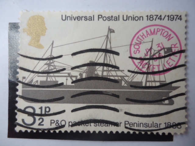 Universal Postal Union 1874-1974- PyO Packet Steamer Peninsular 18880.