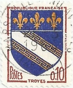 SERIE ESCUDOS PROVINCIALES. TROYES. YVERT FR 1353