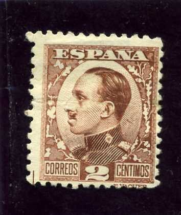 Alfonso XIII. Tipo Vaquer de perfil