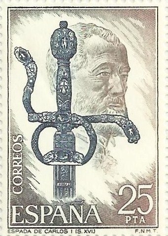 ORFEBRERIA ESPAÑOLA. ESPADA DE CARLOS I. EDIFIL 2250