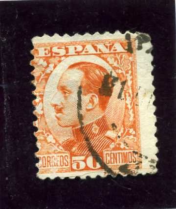 Alfonso XIII. Tipo Vaquer de perfil