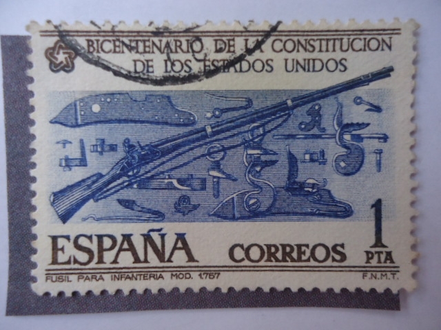 Bicentenario de la Constitución de los Estados Unidos. Fusil para Infantería modelo 1.757.