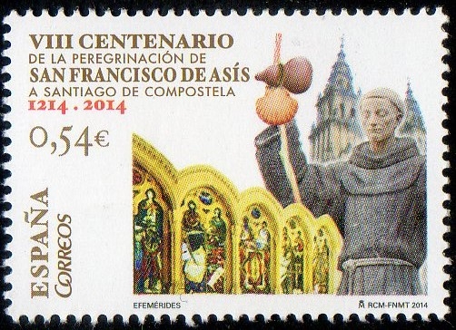 4867- Efemérides. VIII Centenario de la peregrinación de San Francico de Asis a Santiago de composte