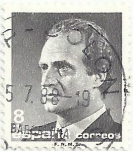 (91).SERIE BÁSICA JUAN CARLOS I. IIa SERIE. VALOR FACIAL 8 Pts. EDIFIL 2797