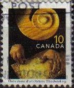 CANADA 1999 Scott 1679 Sello Artesania Oficios Ebanista Trabajador de la Madera Usado Michel 1770