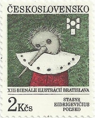 XII BIENAL ILUSTRACIÓN DE BRATISLAVA. CARTEL DE S. EIDRIGEVICIUS. YVERT CS 2895