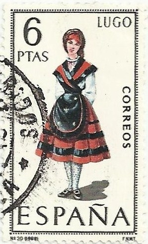 TRAJES TÍPICOS ESPAÑOLES. GRUPO III. Nº 30. LUGO. EDIFIL 1903