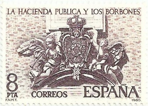 LA HACIENDA PÚBLICA Y LOS BORBONES. ESCUDO CASA DE ADUANAS, MADRID. EDIFIL 2573