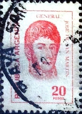 Intercambio 0,20 usd 20 pesos 1977