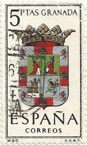 ESCUDOS DE CAPITAL DE PROVINCIA. GRUPO II. Nº 20. GRANADA. EDIFIL 1488